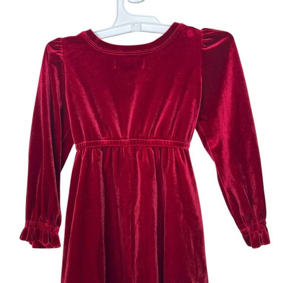 NEW INC International Concepts Girls Velvet Dress 3T Red Belted Long Sleeve - Picture 7 of 8